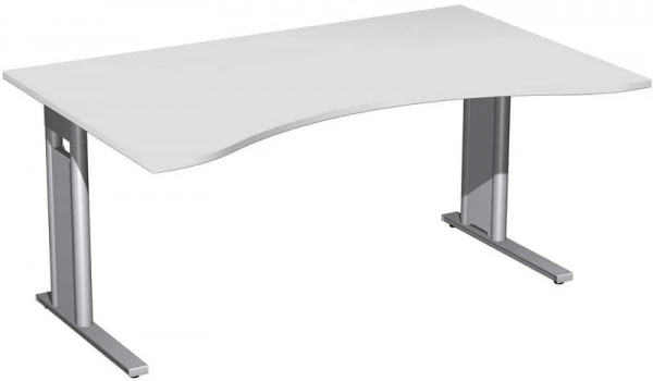 geramöbel Bureau ergonomique rigide panneau pied C en option 1600x1000x720 gris évident/argent N-648336-LS prendre à bas p...