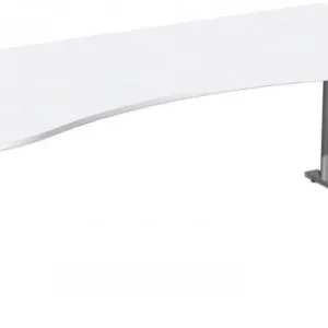 geramöbel Bureau ergonomique rigide panneau pied C en option 2000x1000x720 blanc/argent N-648338-WS commander à bas prix