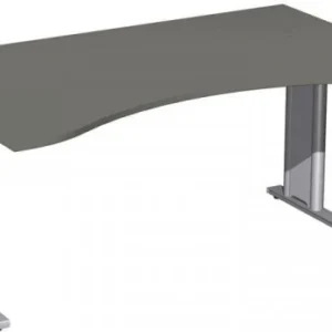 geramöbel Bureau ergonomique rigide panneau pied C en option 1600x1000x720 graphite/argent N-648336-GS choisir à bas prix