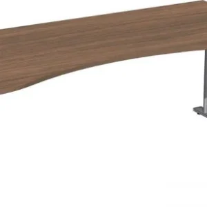 geramöbel Bureau ergonomique rigide panneau pied C en option 2000x1000x720 noyer/argent N-648338-NS obtenir à bas prix pou...