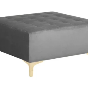 Kit d'assemblage pour Pouf ottoman en velours gris ABERDEEN