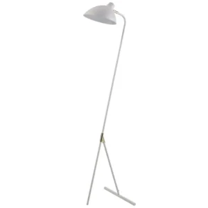 Lampadaire lampe de salon sur pied blanc doré Delicata VN-L00043-EU avec compartiments intégrés