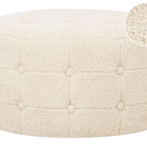 Organisateur de câbles Repose-pieds bouclé crème TAMPA