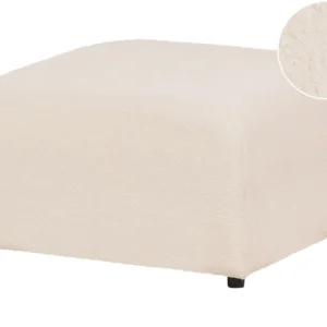 Ottoman en bouclé sable 75 x 74 cm FALSTERBO compatible avec la plupart des bureaux