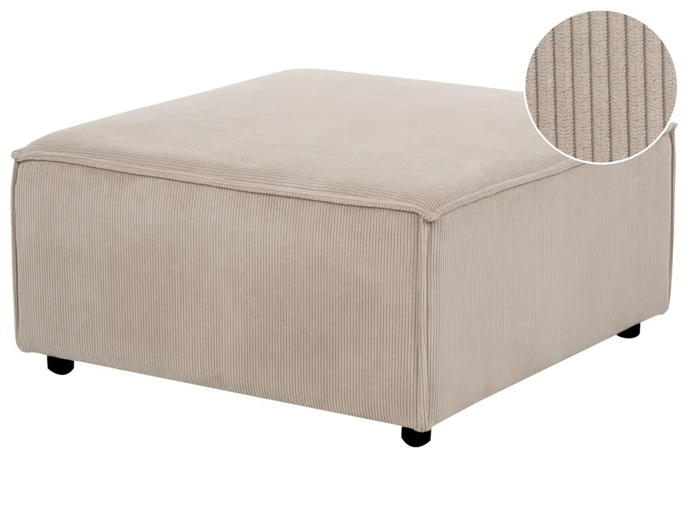 Ottoman pouf marron évident APRICA en tissu respirant