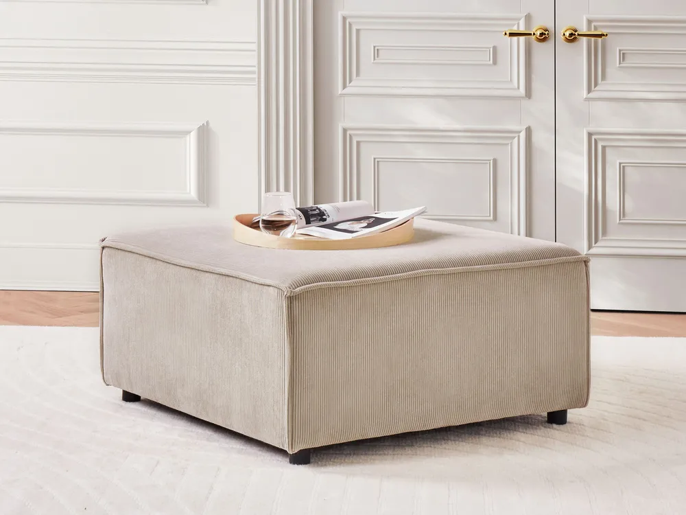 Ottoman pouf marron évident APRICA en tissu respirant