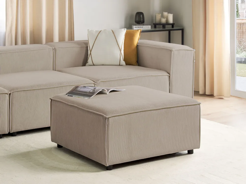 Ottoman pouf marron évident APRICA en tissu respirant