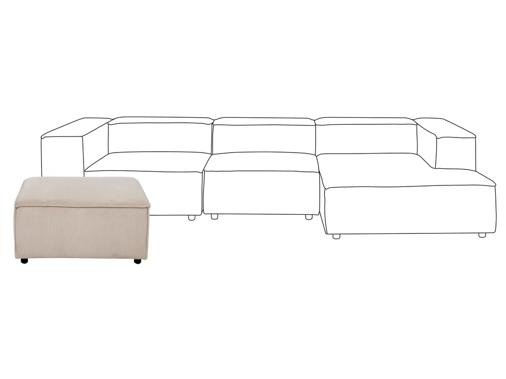 Ottoman pouf marron évident APRICA en tissu respirant