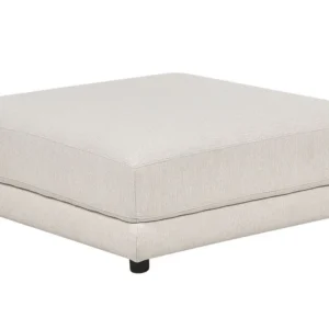 Ottoman en tissu blanc cassé SIGTUNA avec revêtement anti-rayures