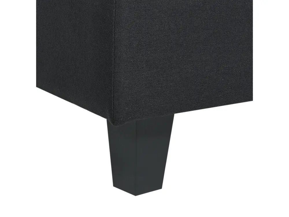 Ottoman en tissu noir UNSTAD pour poste de travail réglable