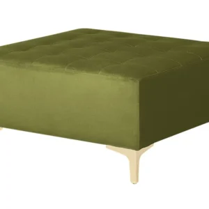 Ottoman en velours vert ABERDEEN pour poste de travail réglable