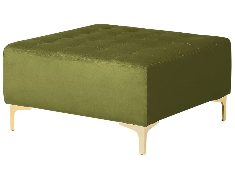 Ottoman en velours vert ABERDEEN pour poste de travail réglable
