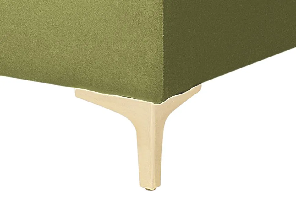 Ottoman en velours vert ABERDEEN pour poste de travail réglable