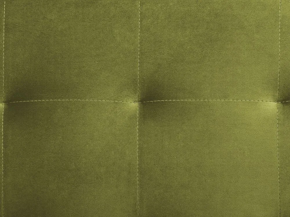 Ottoman en velours vert ABERDEEN pour poste de travail réglable
