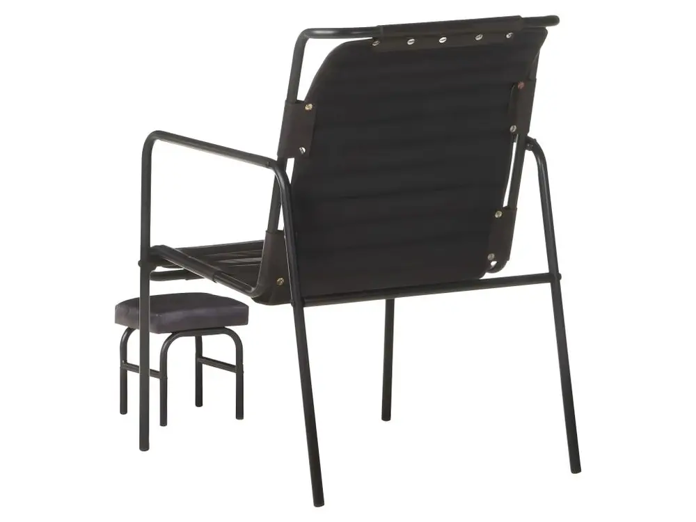 Pieds antidérapants pour Fauteuil de relaxation avec repose-pied Noir Cuir véritable