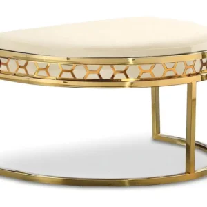 Pouf / repose-pieds Honey Velours Sable