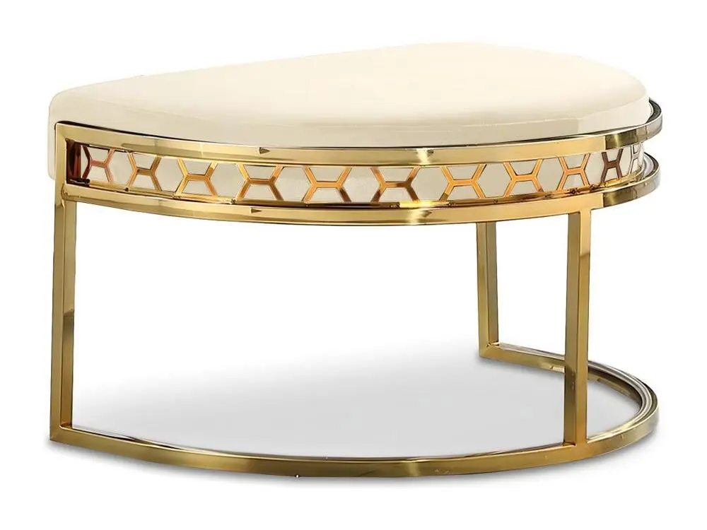 Pouf / repose-pieds Honey Velours Sable