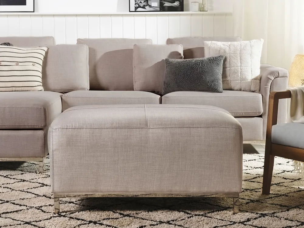 Pouf en tissu naturel OSLO