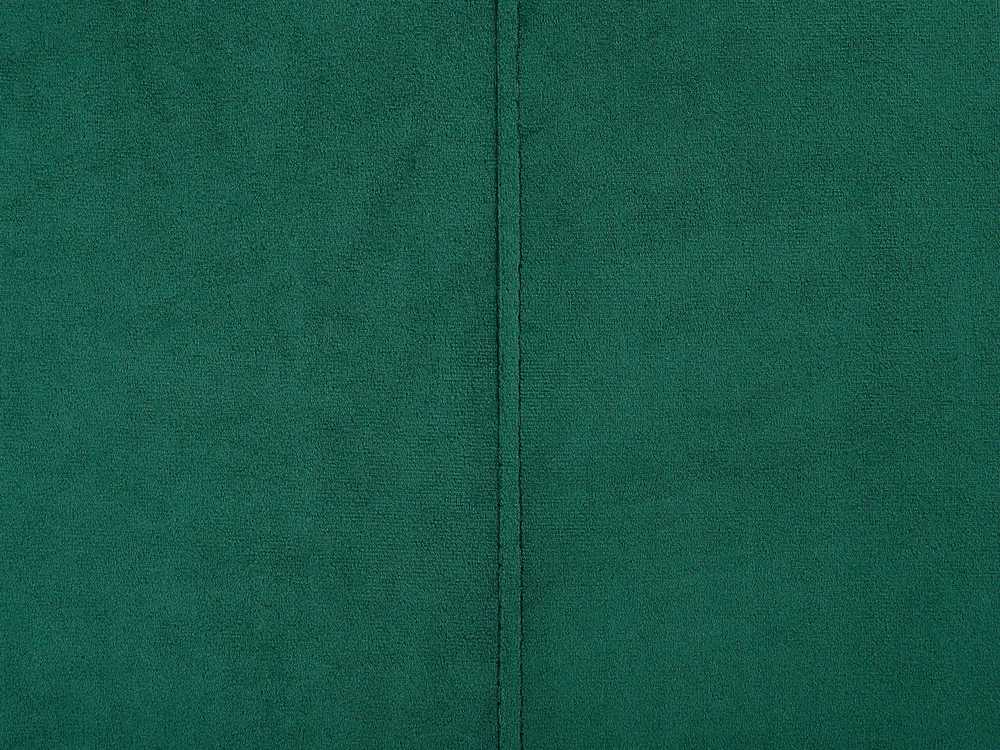 Pouf en velours vert OSLO avec 4 patins en caoutchouc