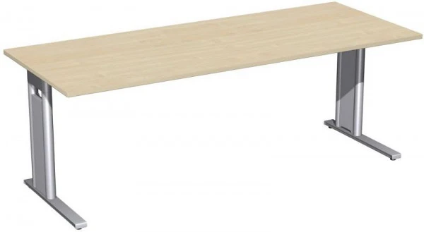 Professionnel Haute Qualité bureau geramöbel fixe panneau de pied C en option 2000x800x720 érable/argent N-648147-AS se pr...