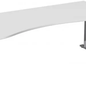 Professionnel Haute Qualité geramöbel Bureau ergonomique rigide panneau pied C en option 2000x1000x720 gris évident/argent...