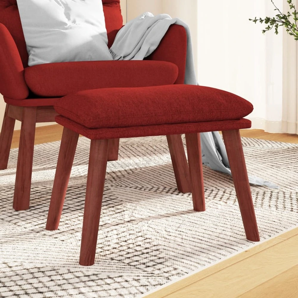 Professionnel Haute Qualité Repose-pied rouge 45x29,5x35 cm tissu