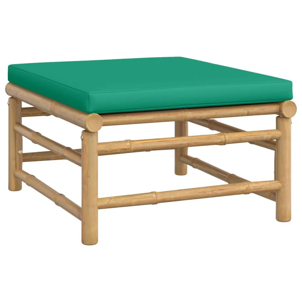 Professionnel Haute Qualité Repose-pieds de jardin avec coussin vert bambou