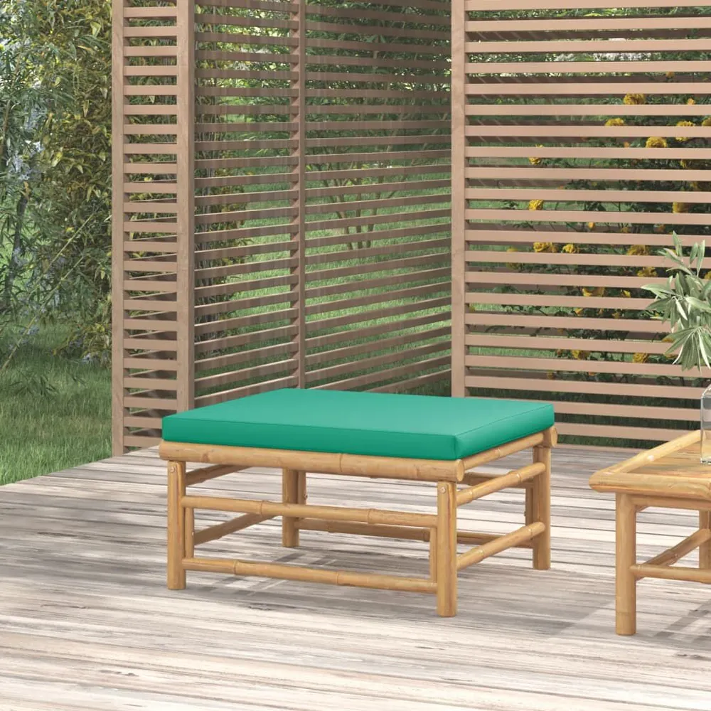 Professionnel Haute Qualité Repose-pieds de jardin avec coussin vert bambou