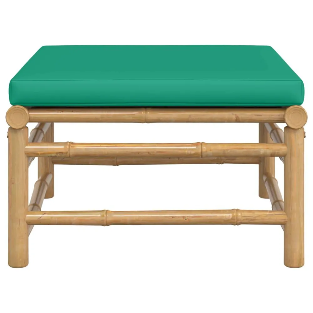 Professionnel Haute Qualité Repose-pieds de jardin avec coussin vert bambou