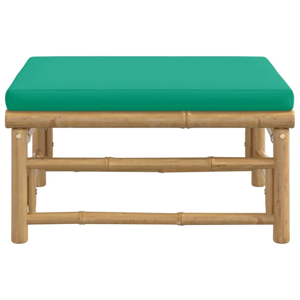 Professionnel Haute Qualité Repose-pieds de jardin avec coussin vert bambou