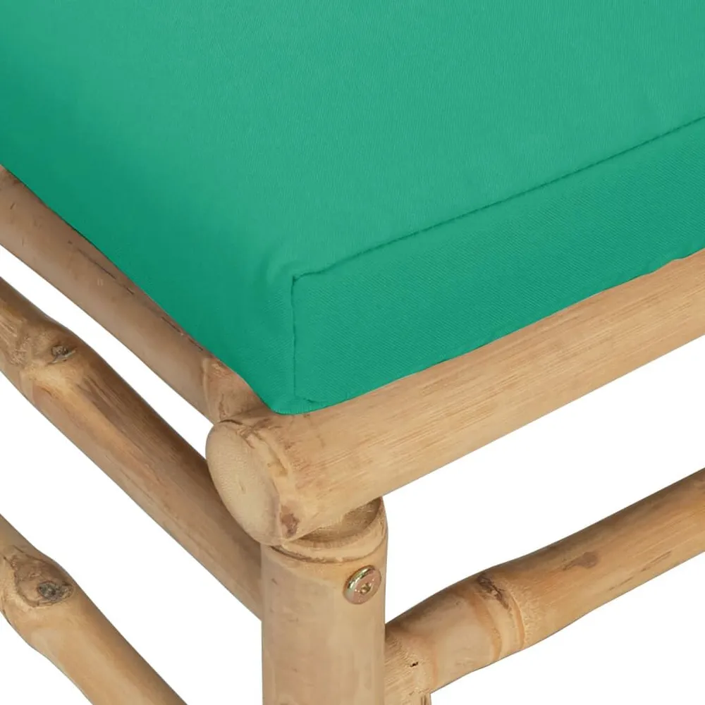 Professionnel Haute Qualité Repose-pieds de jardin avec coussin vert bambou