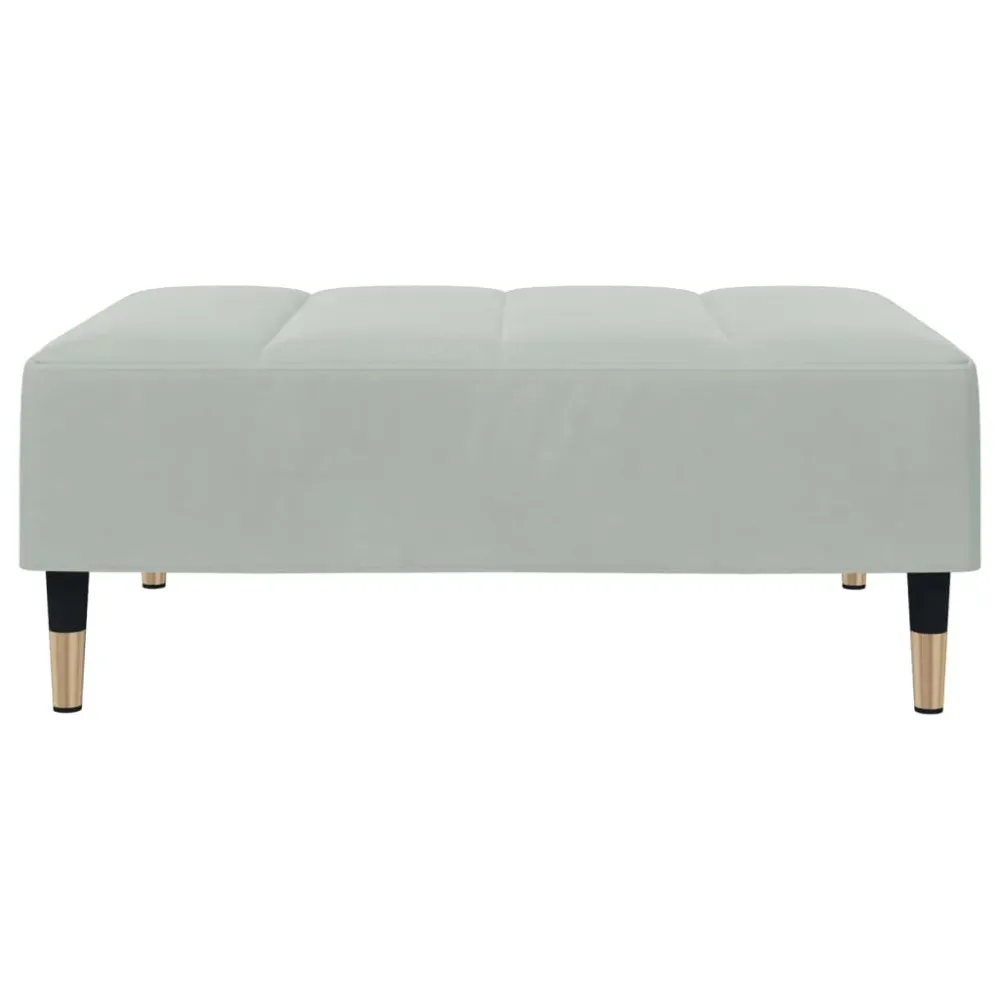 Professionnel Haute Qualité Repose-pieds tabouret bout de lit 77 x 55 x 31 cm en velours gris DEC030267