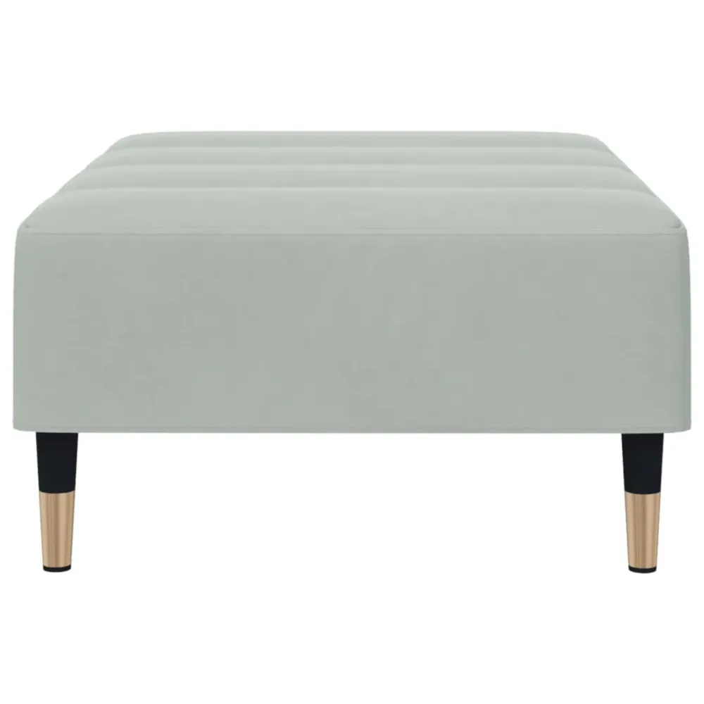 Professionnel Haute Qualité Repose-pieds tabouret bout de lit 77 x 55 x 31 cm en velours gris DEC030267