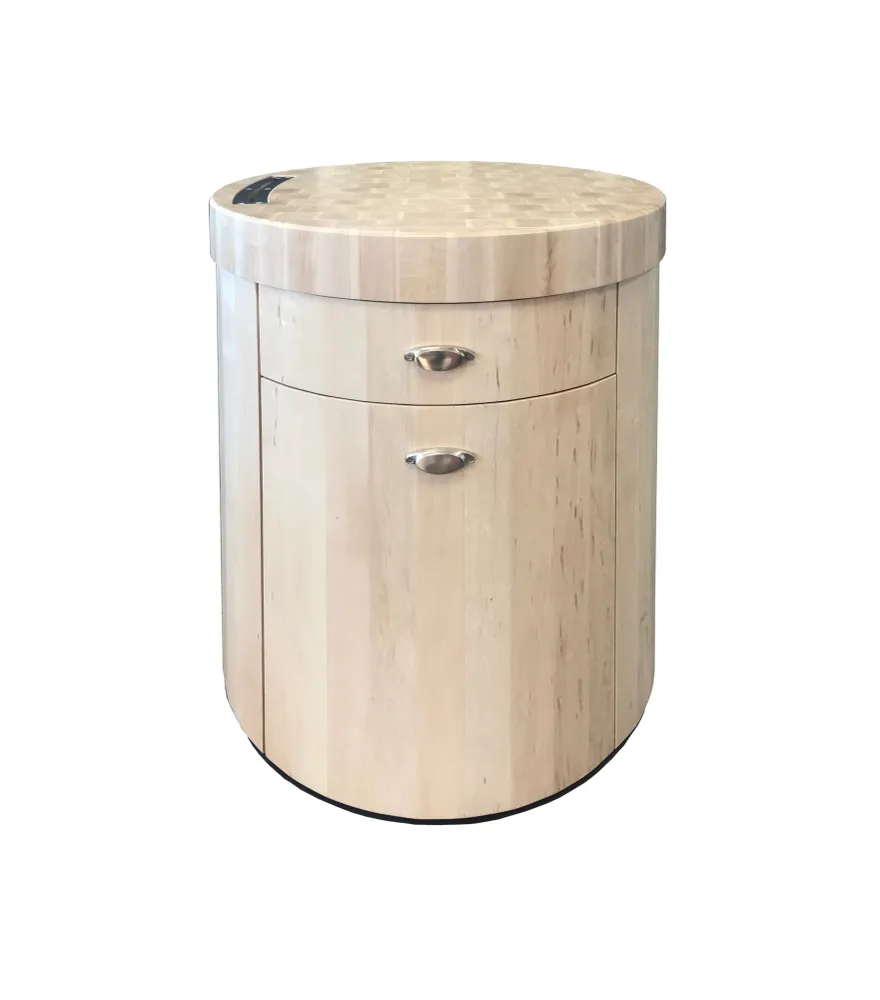 Protection de bord Meuble billot design rond sur pied