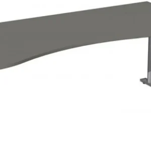 Équipement de Bureau Ergonomique geramöbel Bureau ergonomique rigide panneau pied C en option 2000x1000x720 graphite/argen...
