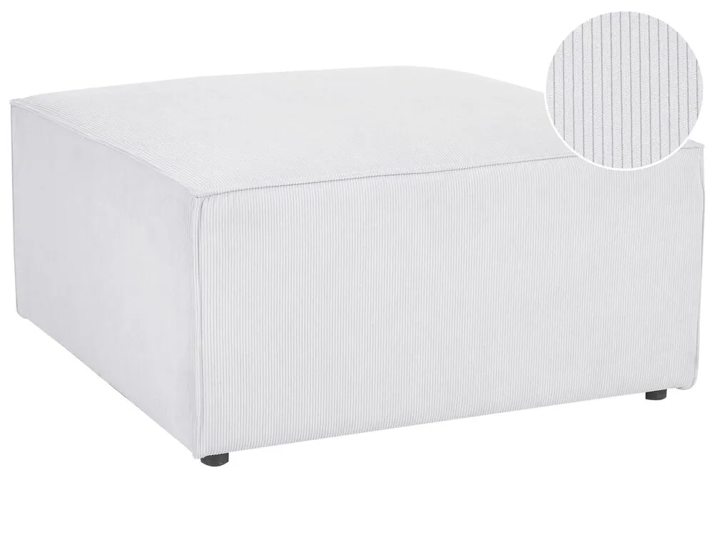 Équipement de Bureau Ergonomique Pouf ottoman en velours côtelé blanc cassé LEMVIG