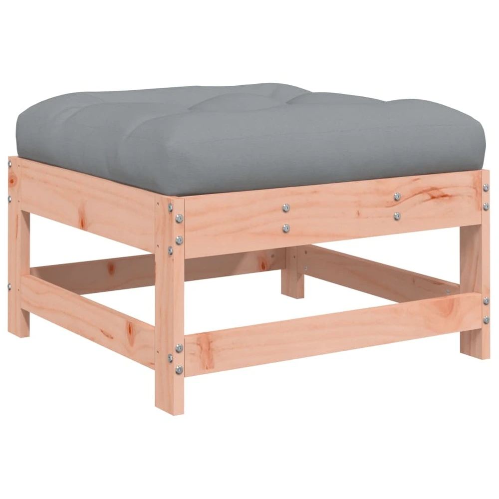 Équipement de Bureau Ergonomique Repose-pied de jardin avec coussin bois massif douglas