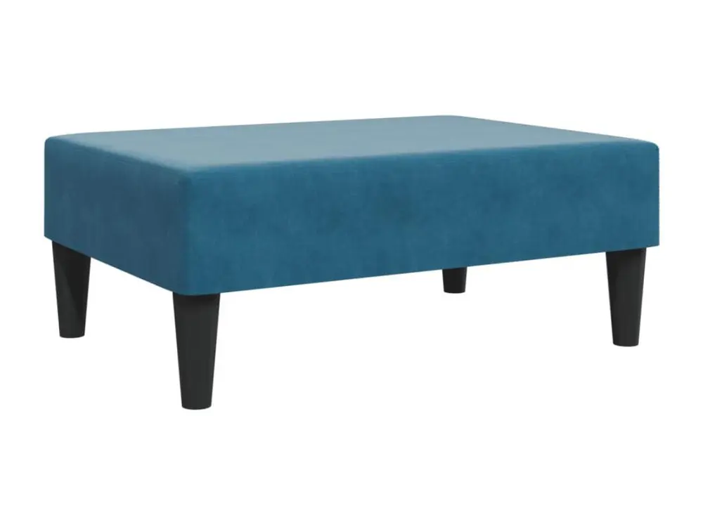 Repose-pied bleu 77x55x31 velours compatible avec la plupart des bureaux