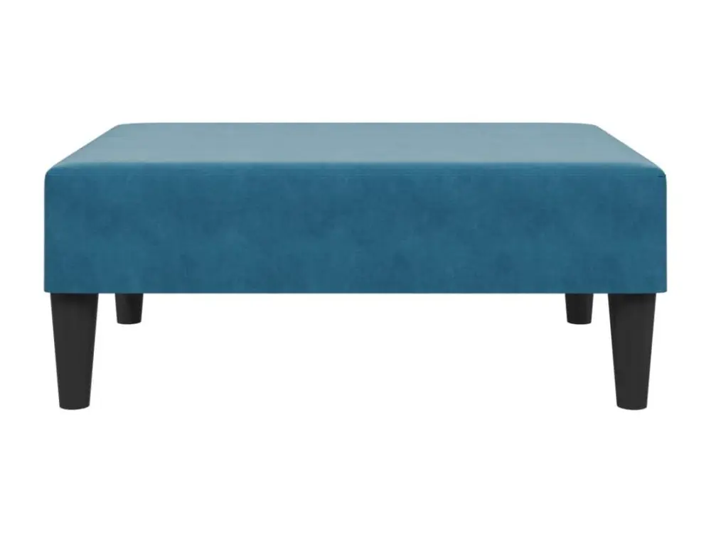 Repose-pied bleu 77x55x31 velours compatible avec la plupart des bureaux