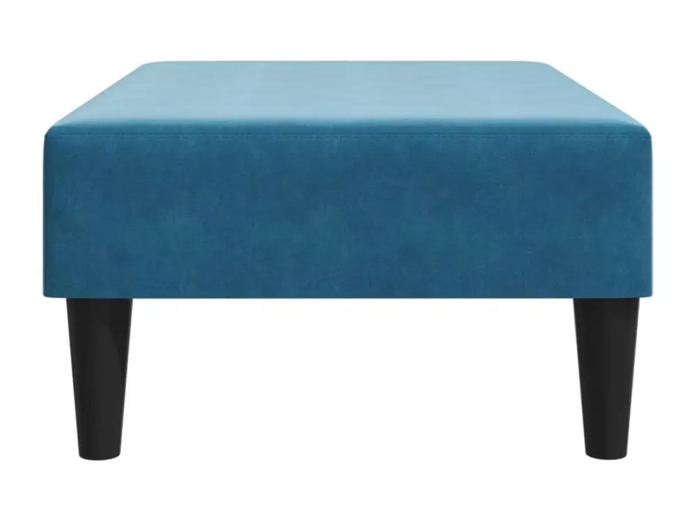 Repose-pied bleu 77x55x31 velours compatible avec la plupart des bureaux