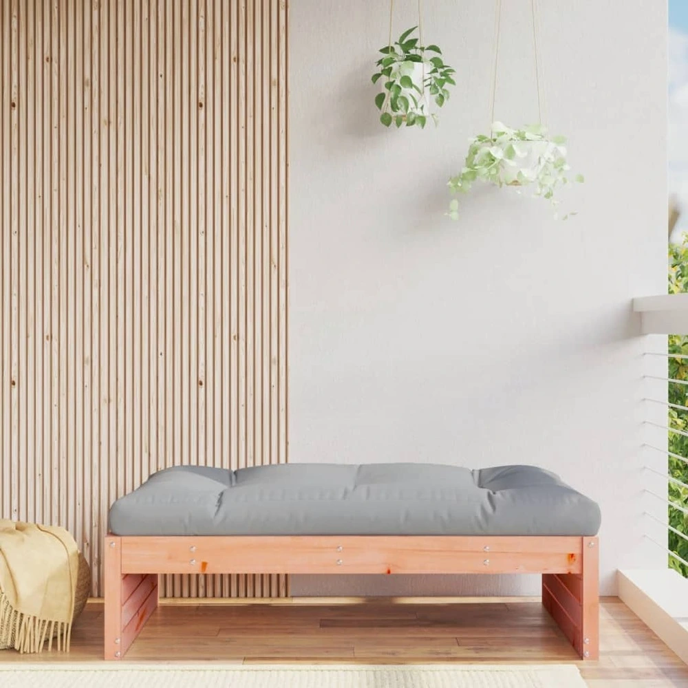 Repose-pied de jardin 120x80 cm massif de douglas compatible avec la plupart des bureaux