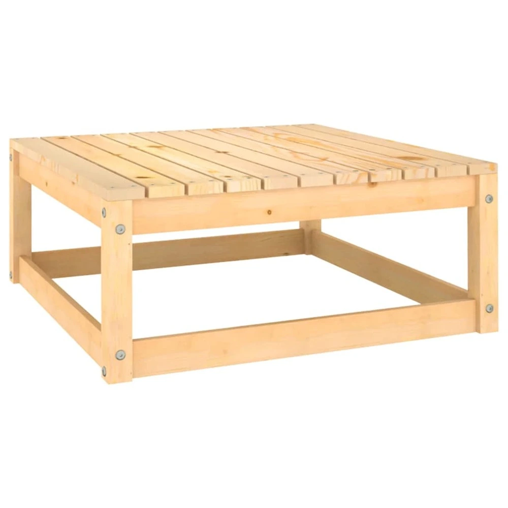 Repose-pied de jardin avec coussin pin massif avec Garantie 2 Ans