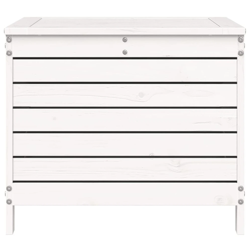 Repose-pied de jardin blanc 62x63,5x53,5 cm bois de pin massif