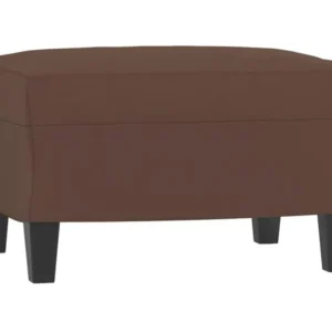 Repose-pied Marron 60x50x41 Similicuir avec Garantie 2 Ans