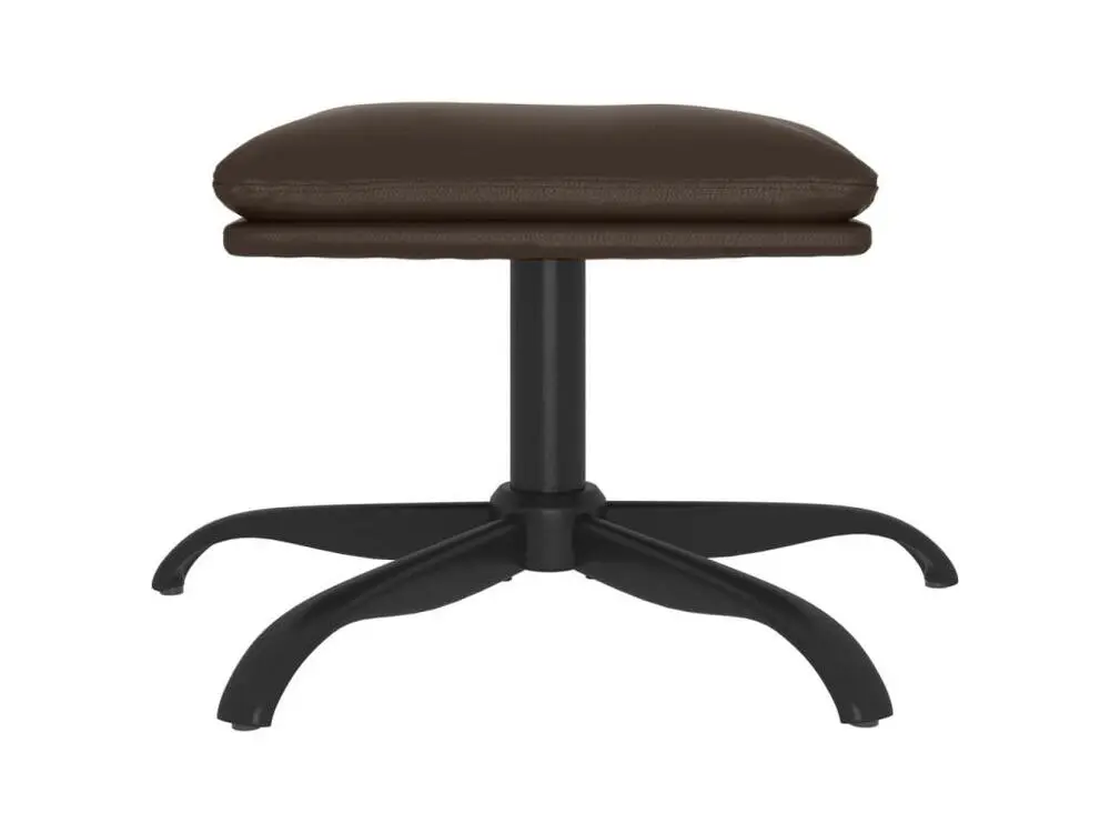 Repose-pied Marron 60x60x39 Similicuir avec Garantie 2 Ans