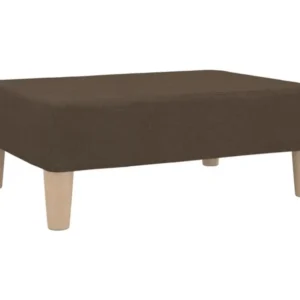 Repose-pied Marron 78x56x32 Tissu 3 avec compartiments intégrés