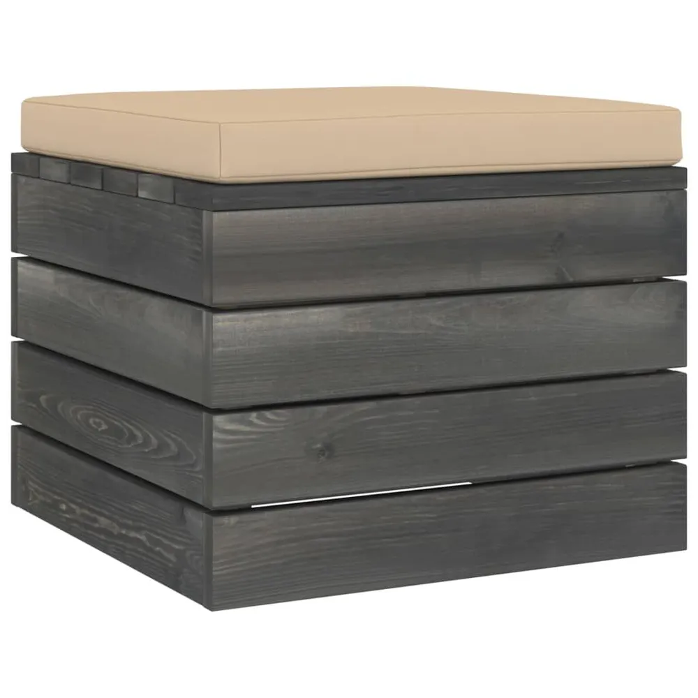 Repose-pied palette de jardin avec coussin Bois de pin compatible avec la plupart des bureaux