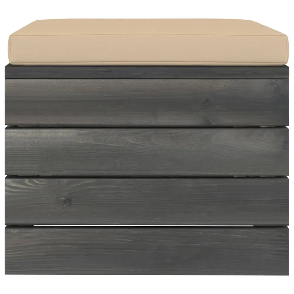 Repose-pied palette de jardin avec coussin Bois de pin compatible avec la plupart des bureaux