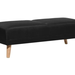 Repose-pieds ottoman en tissu noir FLORLI compatible avec la plupart des bureaux
