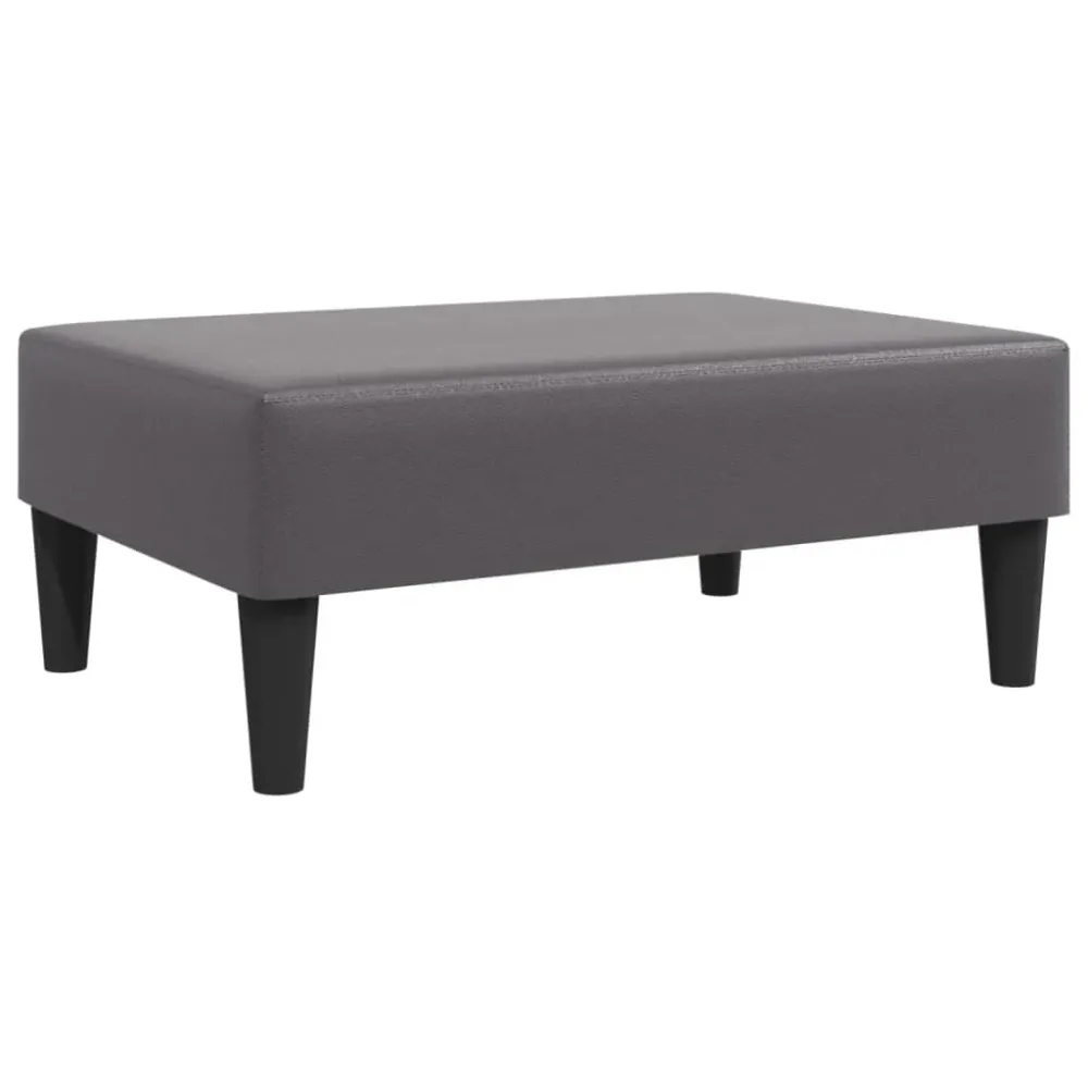 Repose-pieds tabouret 77 x 55 x 31 cm en VINYLE gris DEC030201